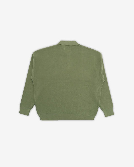 Seminar L/S Knit Sweater Polo - Peapod