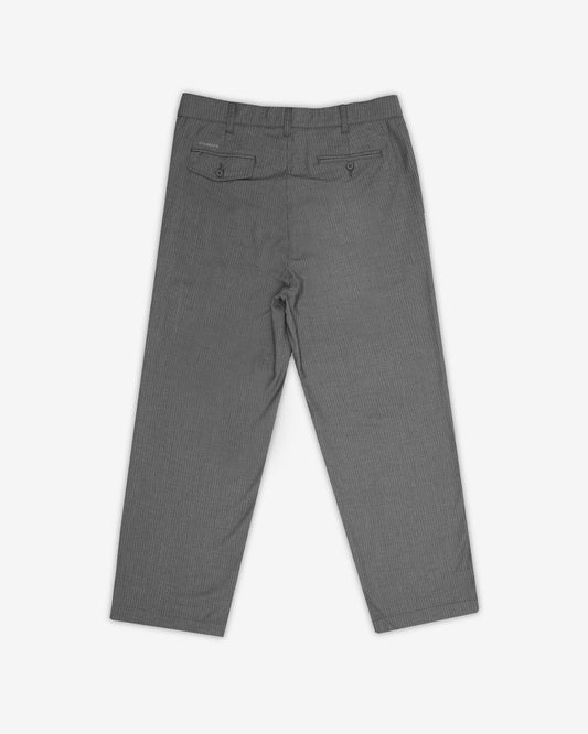 Heritage Pinstripe Pleated Pant - Grey