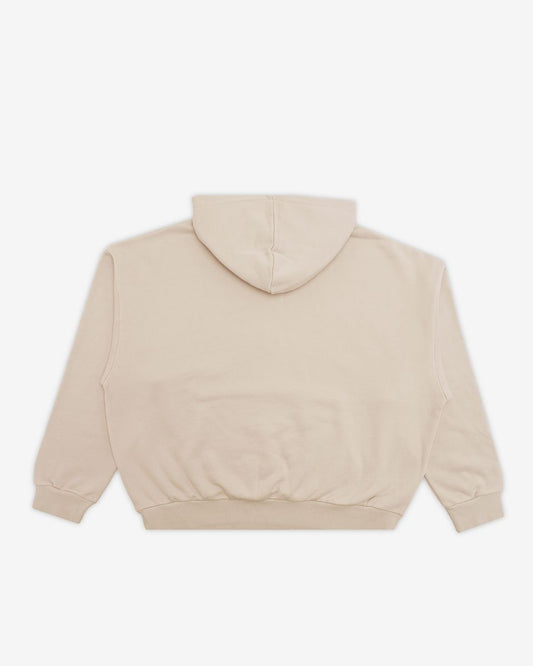 Dean Fleece Zip Hoodie - Nude
