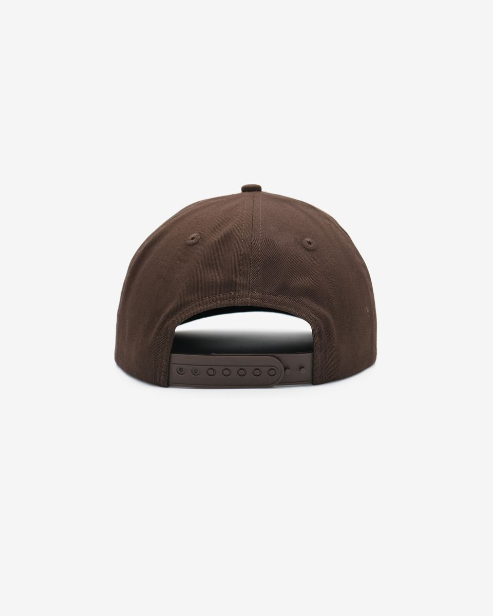 Pinned 5-Panel Snap Back Hat - Chocolate