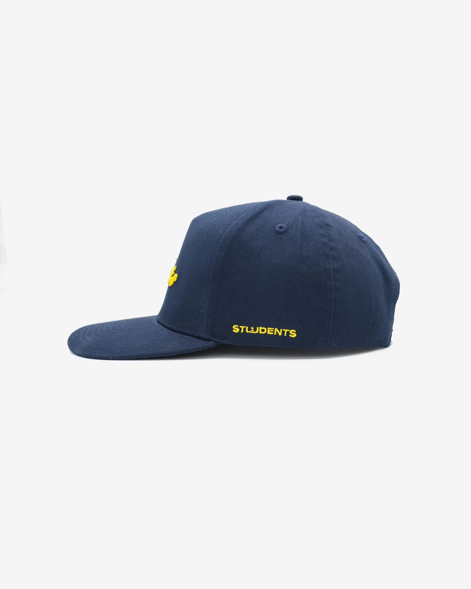 Puzzled 5-Panel Snap Back Hat - Dark Blue
