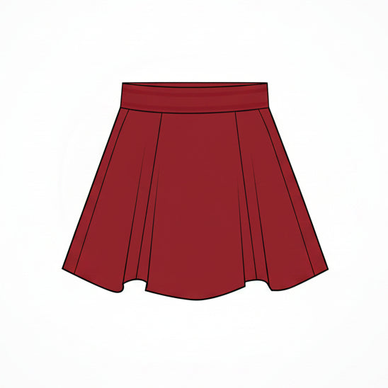 Phoenix Flare Skirt - Cherry