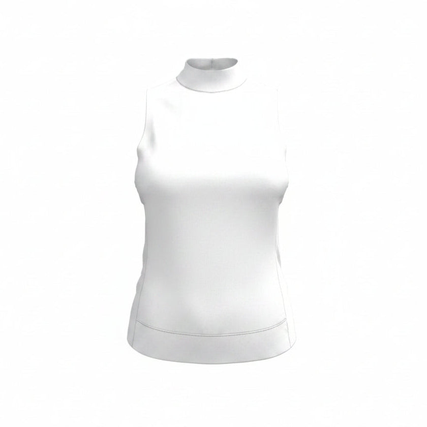 Sleeveless Halley Mock Neck Top - Arctic