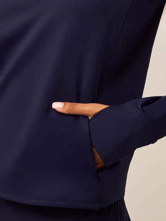 Soleil Quarter Zip - Maltese Blue