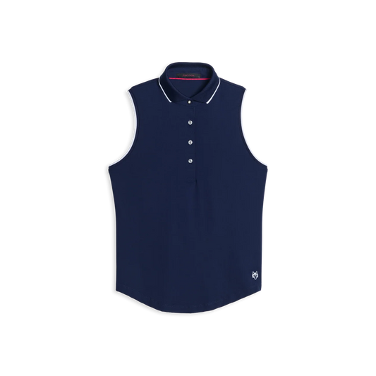 Sleeveless Scarlett Polo - Maltese Blue