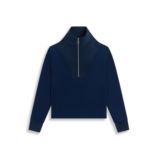 Soleil Half Zip Pullover - Maltese Blue