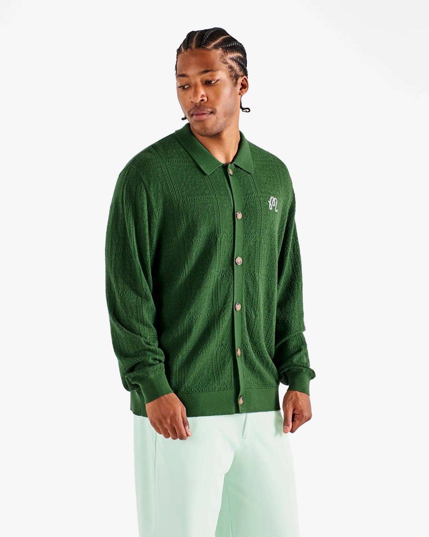 Resort Crochet Cardigan - Garden Green