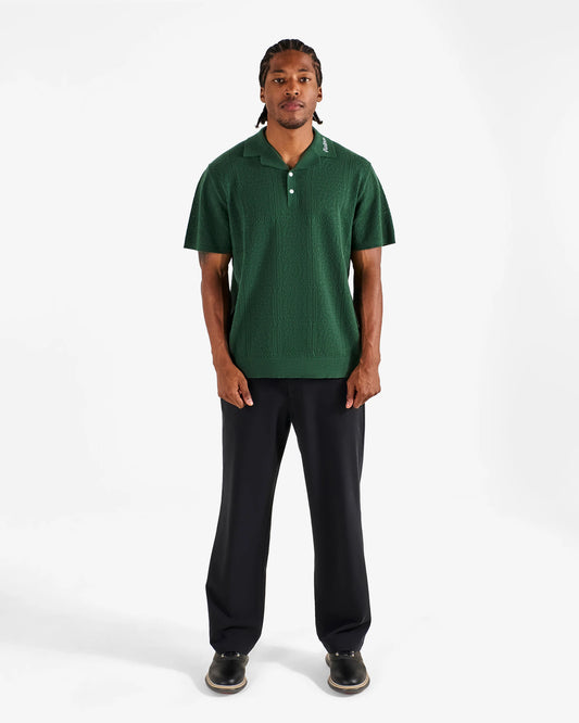 Resort Crochet Polo - Green