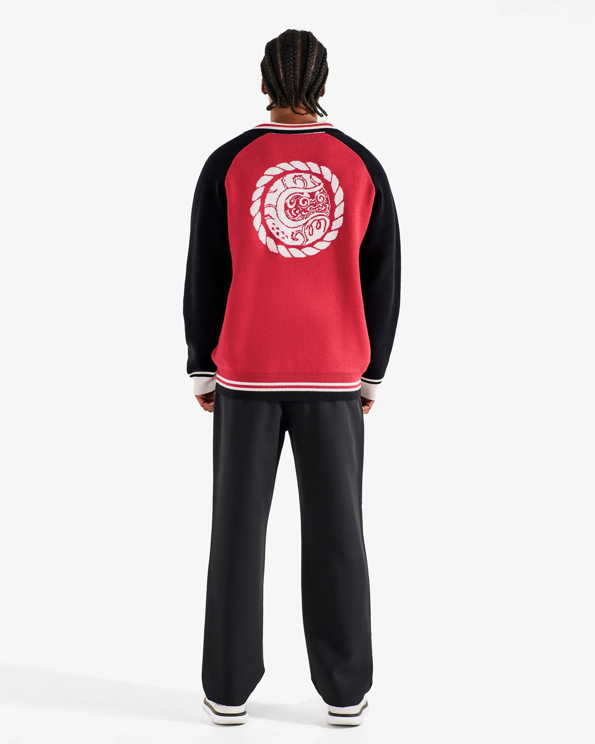 Insignia Sweater - Crimson Red / Black