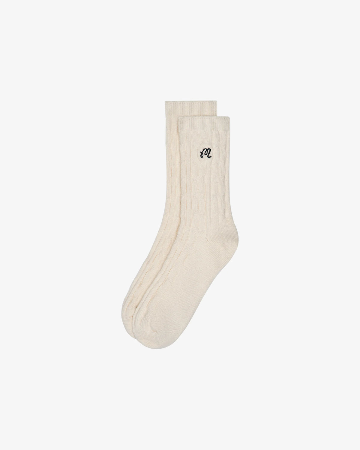 Cable Knit Sock - Cream