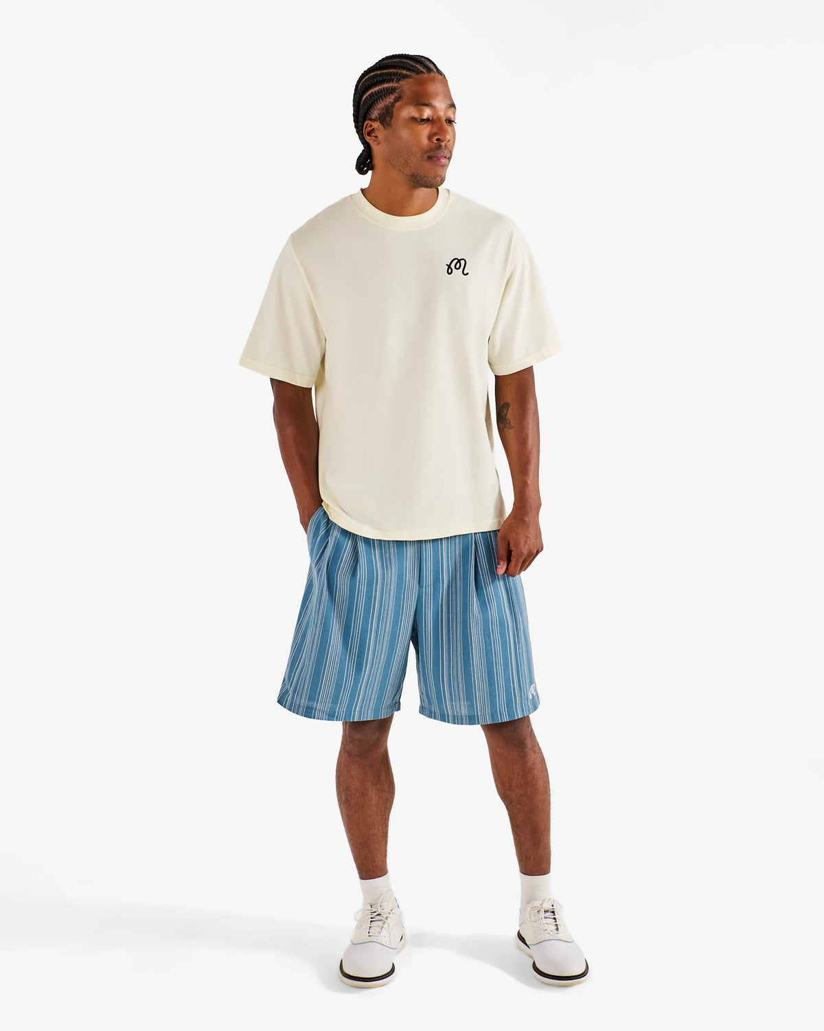 Arena Short - Aegean Blue Stripe