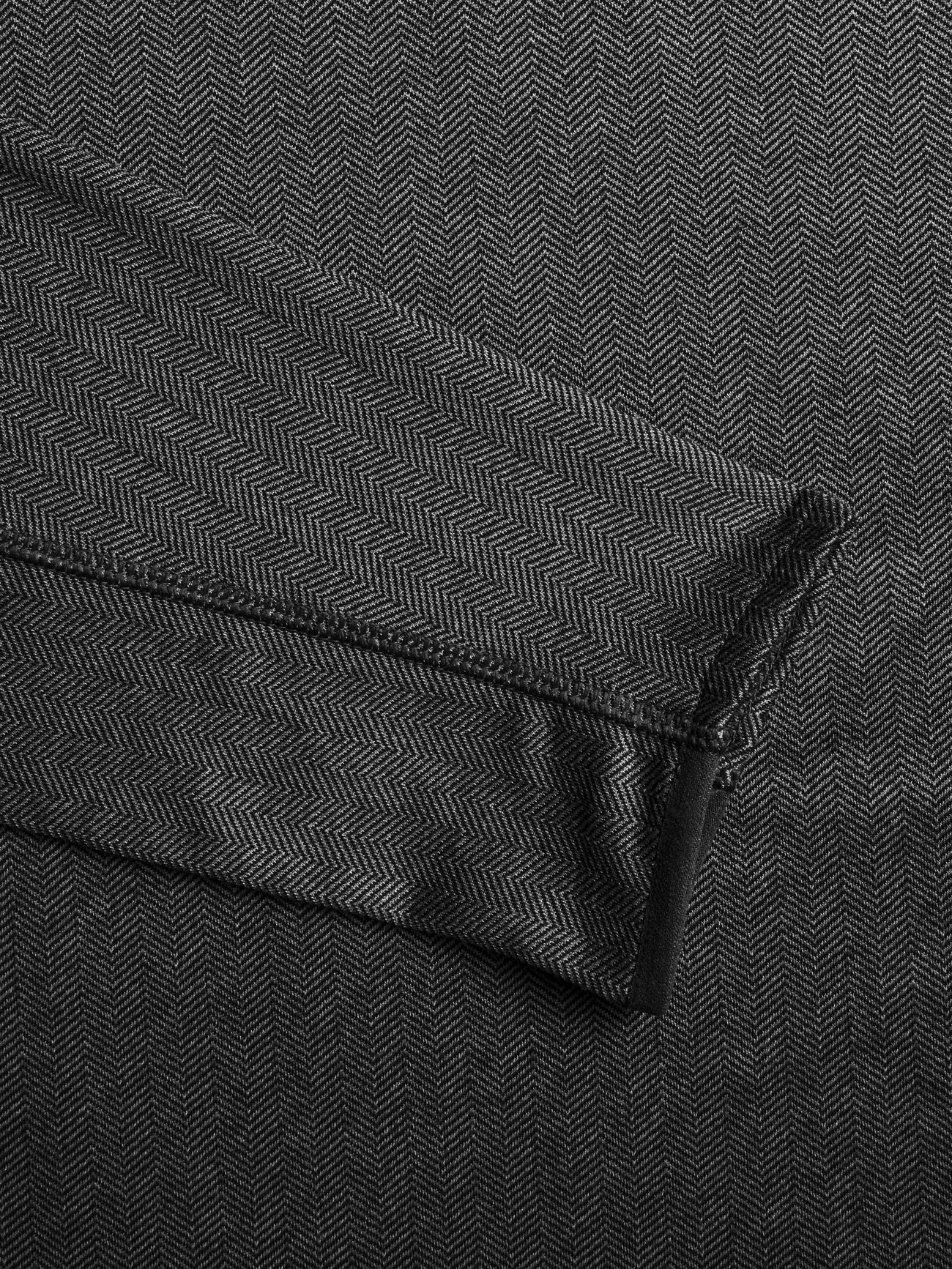 Herringbone Tate Quarter Zip - Black Herringbone