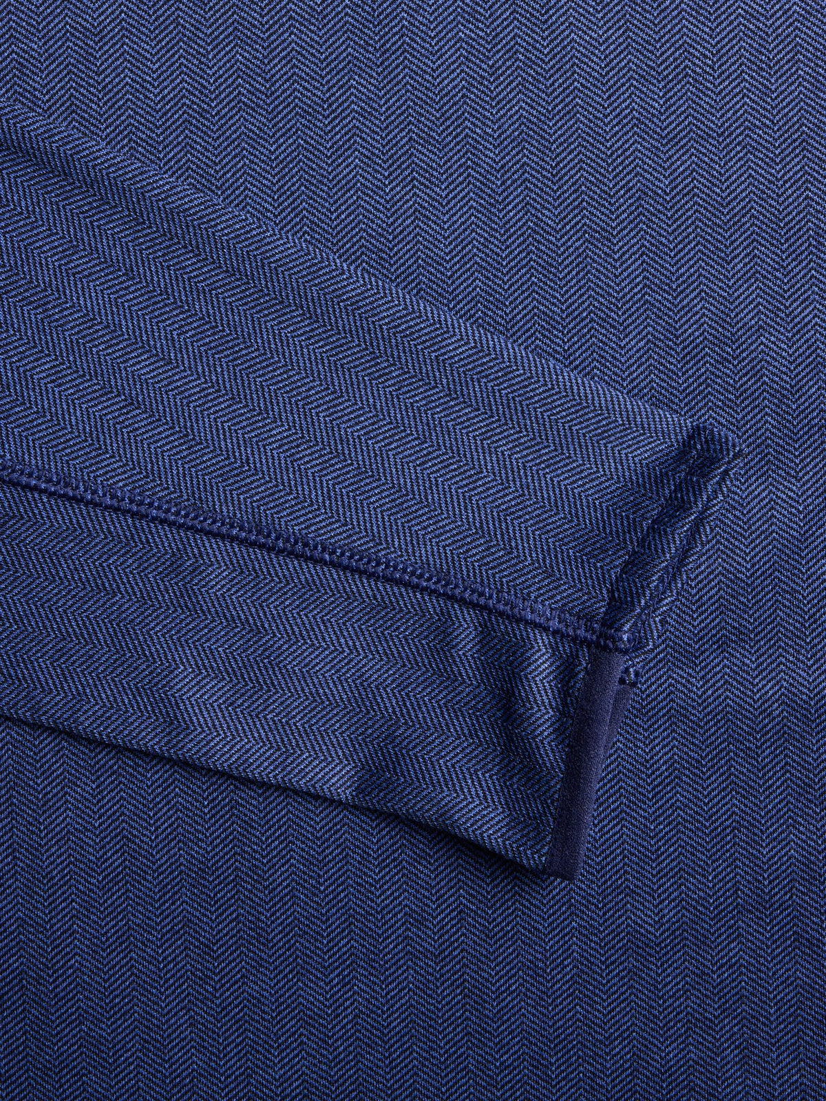 Herringbone Tate Quarter Zip - Navy Herringbone