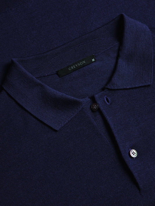 Saratoga LS Sweater Polo - Maltese Blue