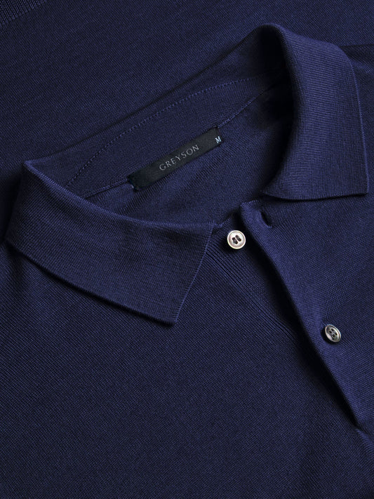 Saratoga SS Sweater Polo - Maltese Blue