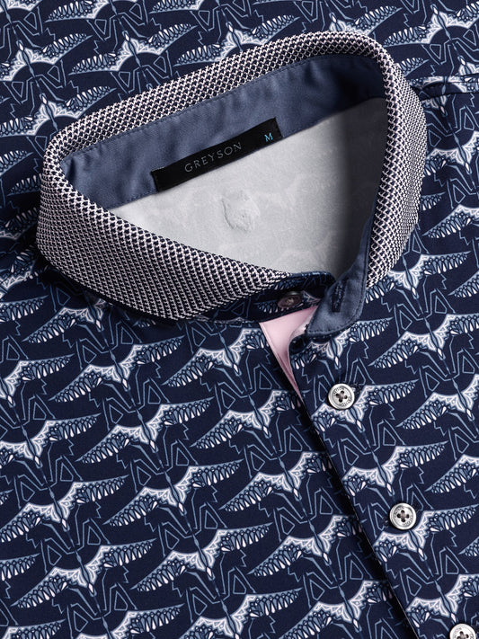 Silver Stilt Polo - Maltese Blue