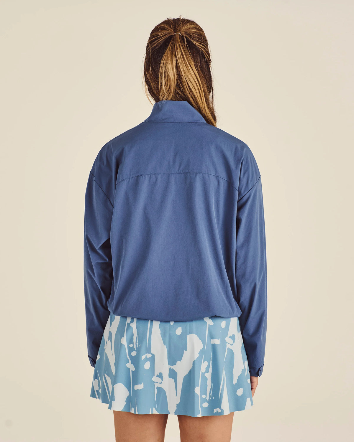 Crosscourt Blossom Windbreaker - Vintage Indigo