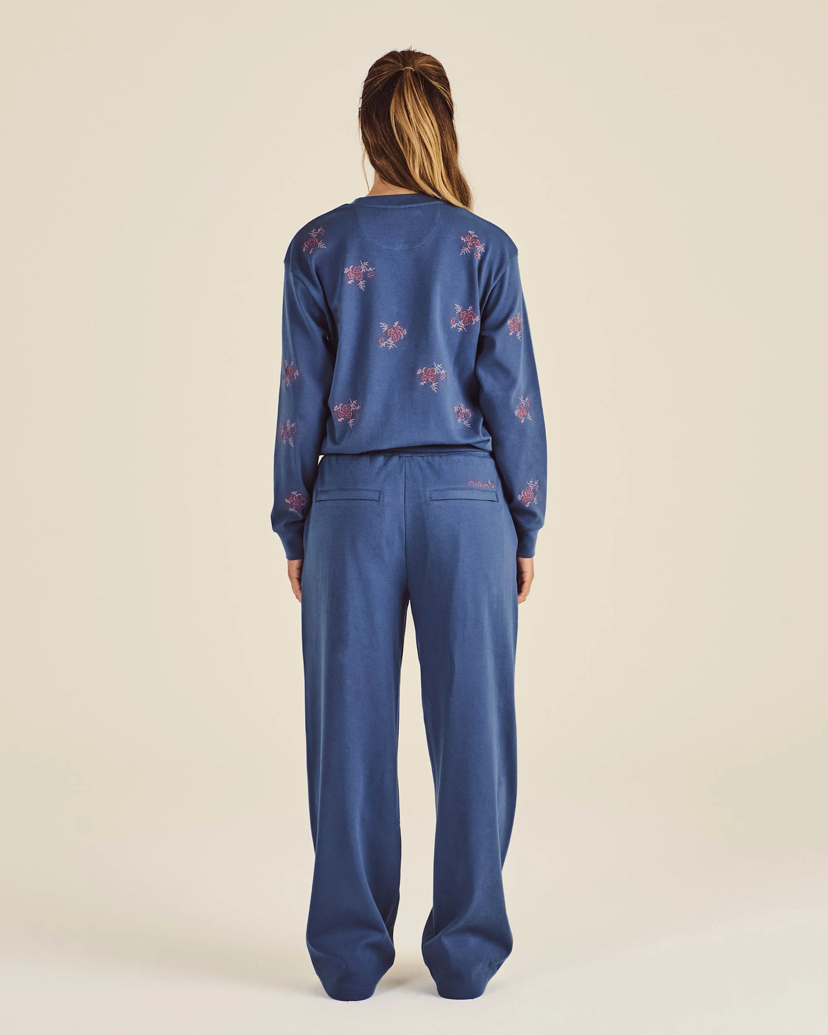 Adeline Blossom Sweatpant - Vintage Indigo