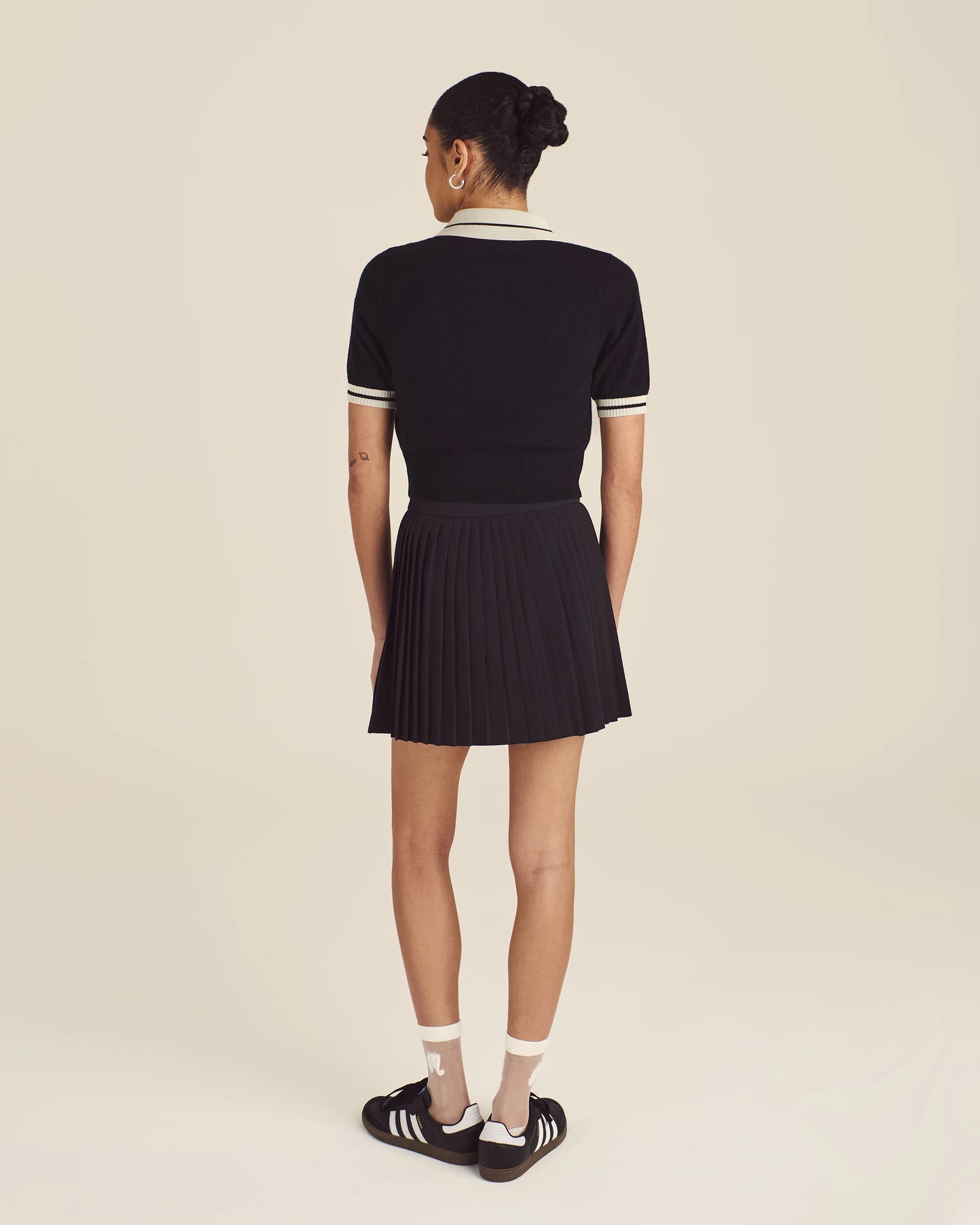 Mikayla Knit Polo - Black