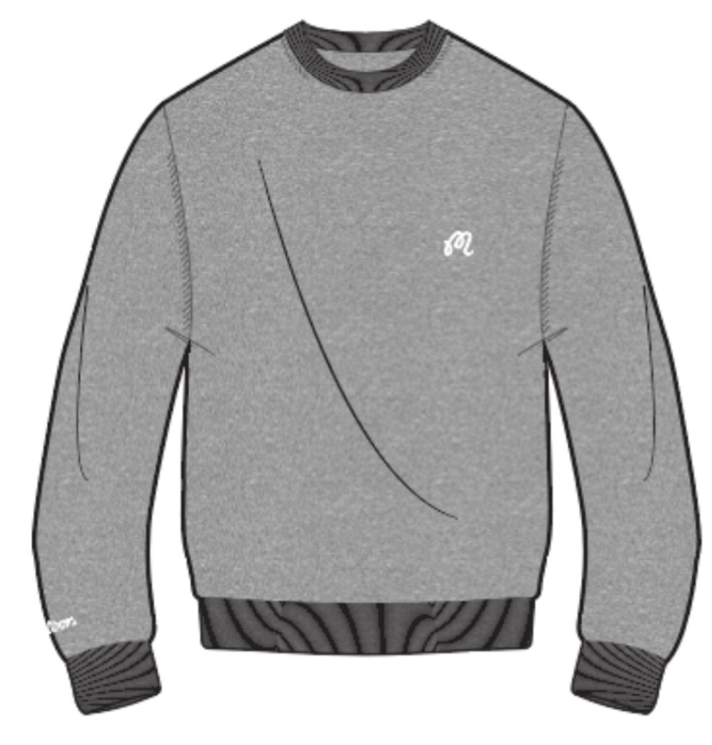 M Script Sweater - Heather Grey