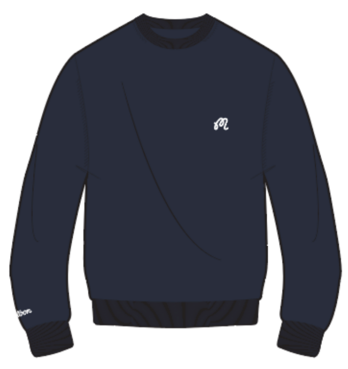 M Script Sweater - Navy