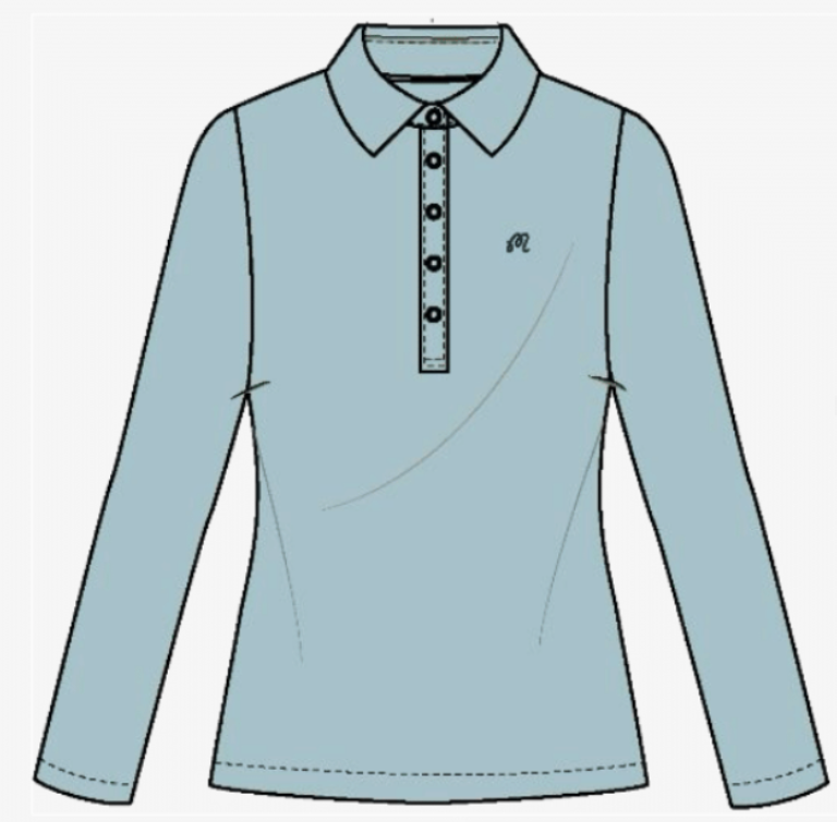 Venus Longsleeve Polo - Light Blue