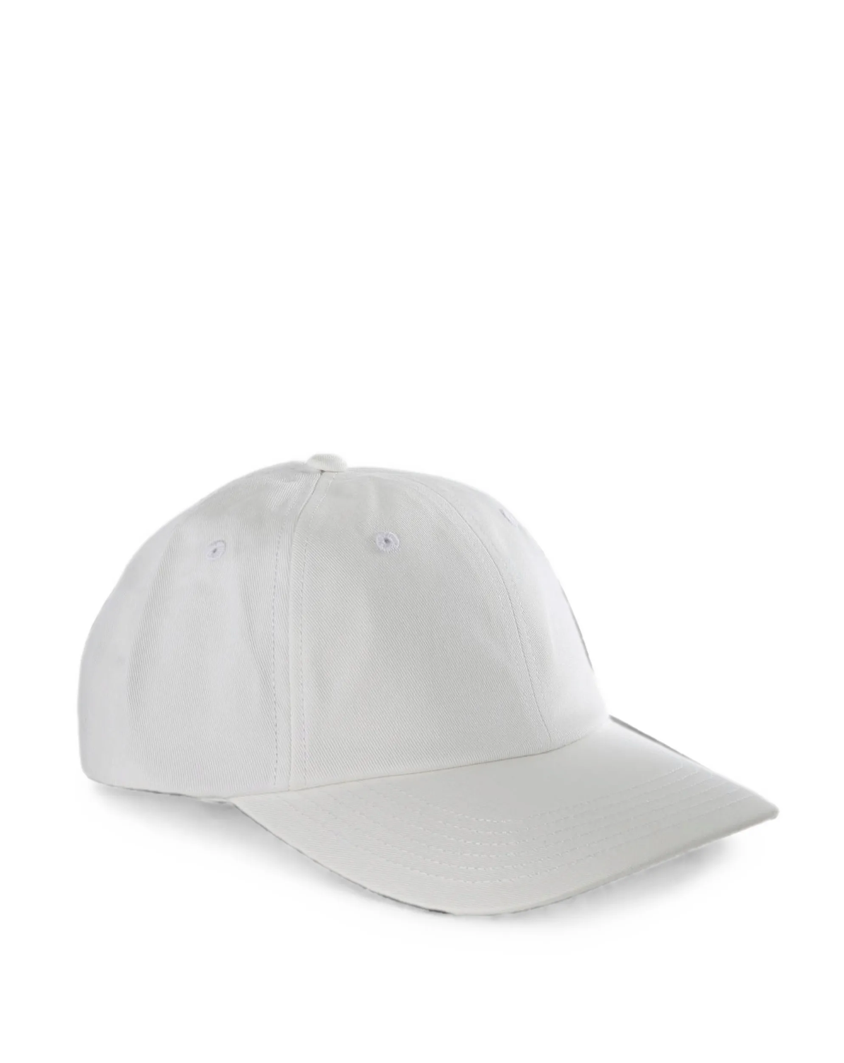 Washed Cotton Twill Dad Hat - White