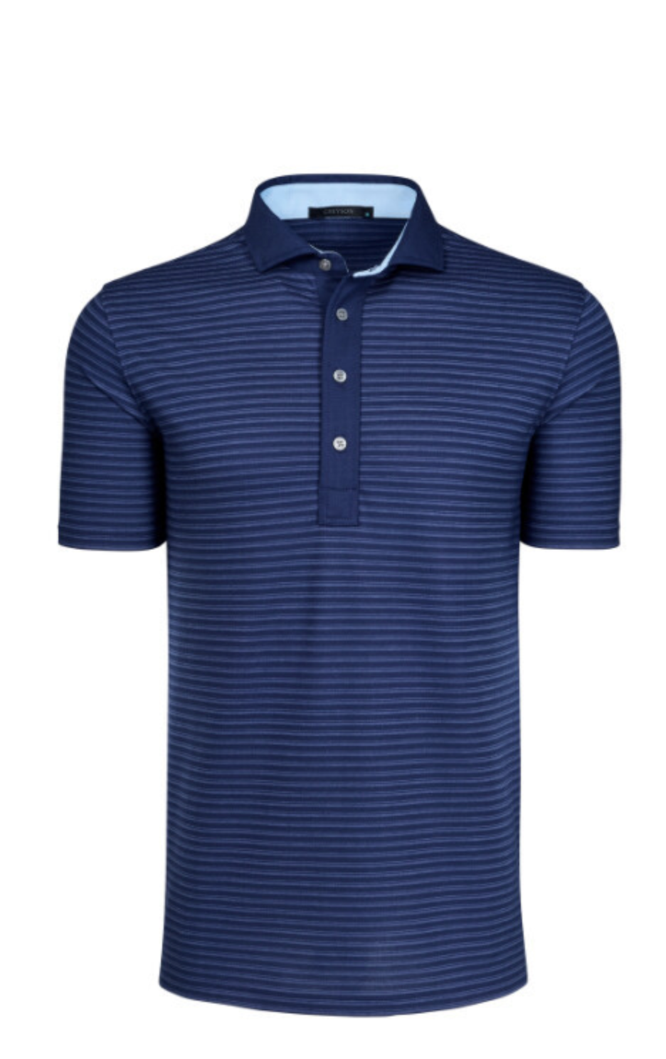 Wolf Yarn Dye Striped Polo - Maltese Blue / Falcon
