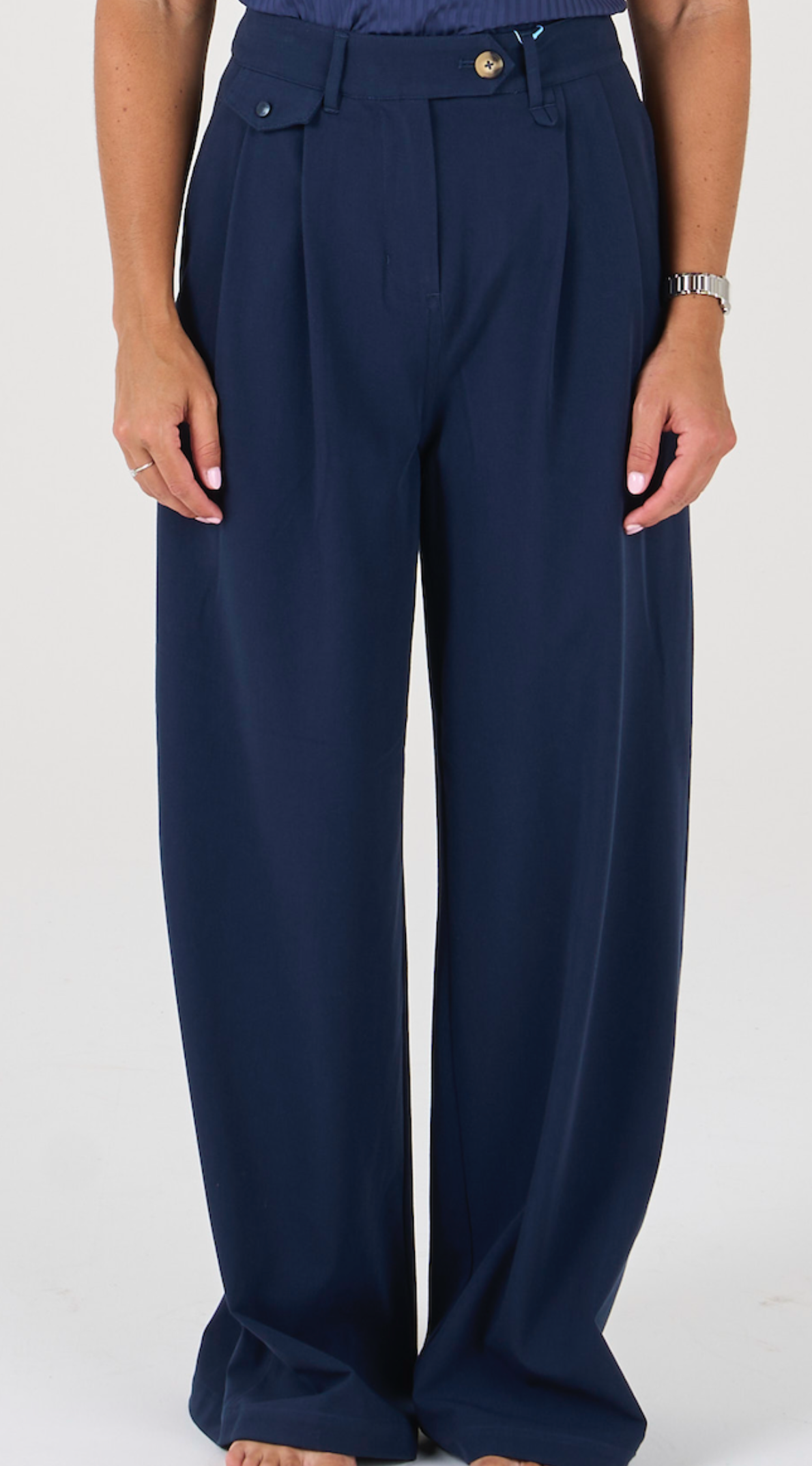 Lucy Wide Leg Pant - Navy