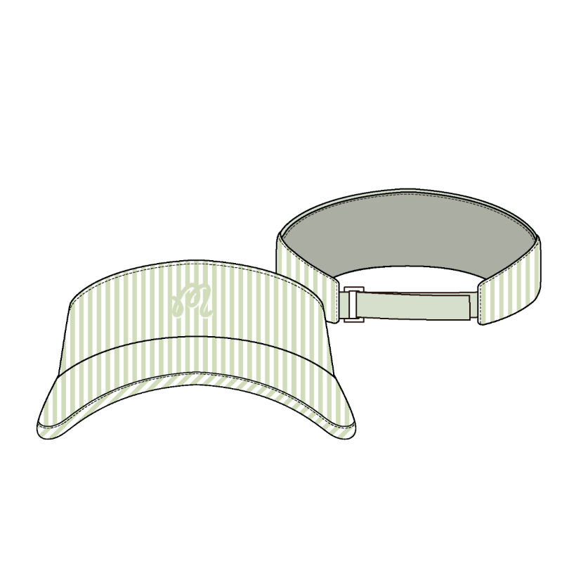 Club Striped Visor - Almost Aqua Stripe