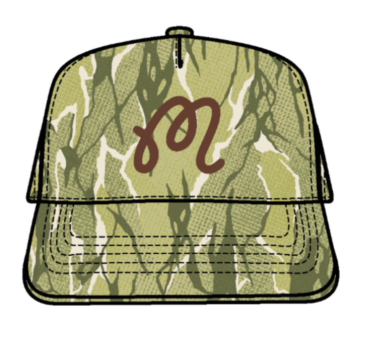 Outpost Snapback - Green Marble Camo