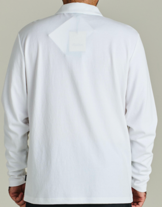 Fairway Jersey Long Sleeve Polo Unbadged - White