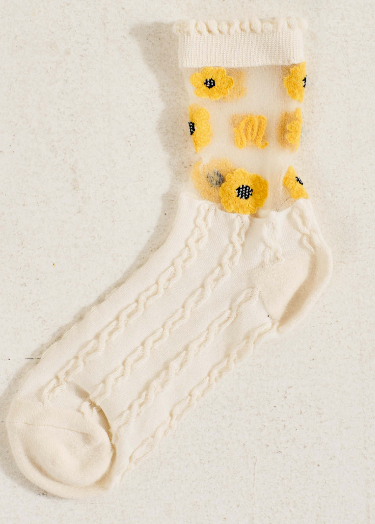 Cleo Sheer Ankle Sock - White