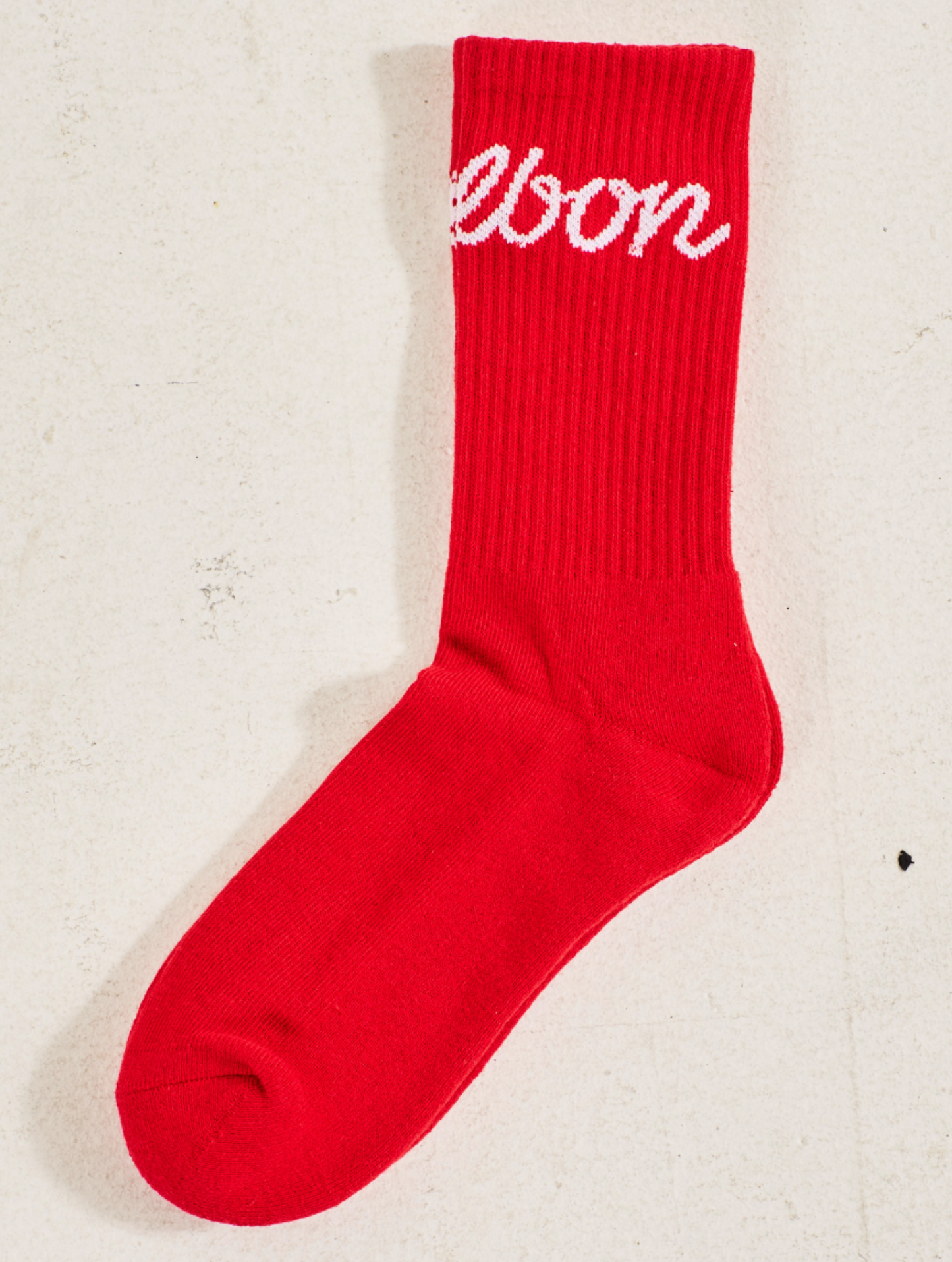 Bon Script Sock - Red