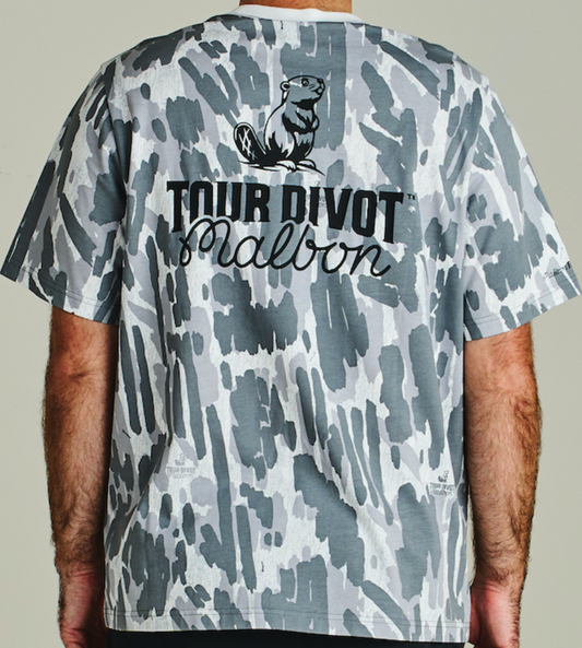 Bermuda Tee Tour Divot Camo - Snow Divot Camo