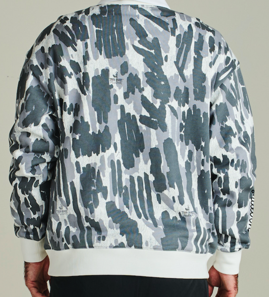Range Tour Divot Camo Sweatshirt - Snow Divot Camo
