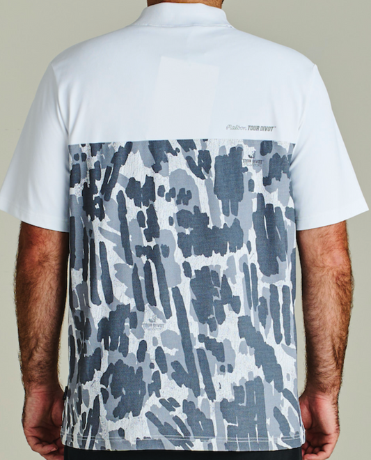Tour Divot Camo Polo - Snow Divot Camo