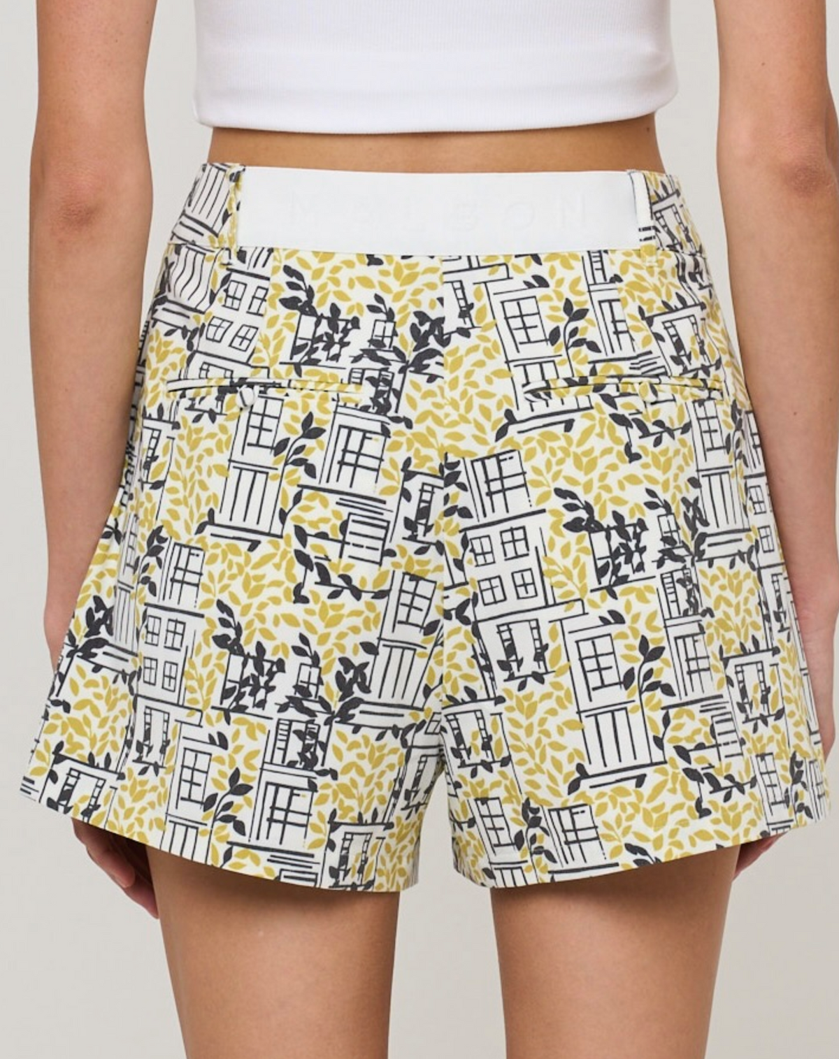 Eugenie City Short - Vines Print