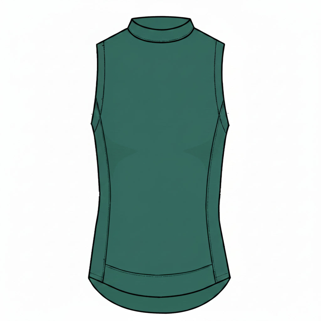 Sleeveless Halley Mock Neck Top - Ivy