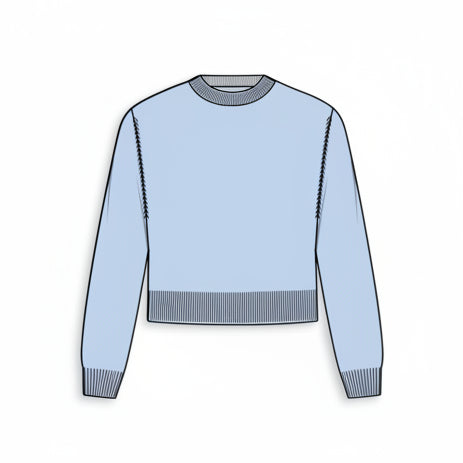 Koko Crew Sweater - Wolf Blue