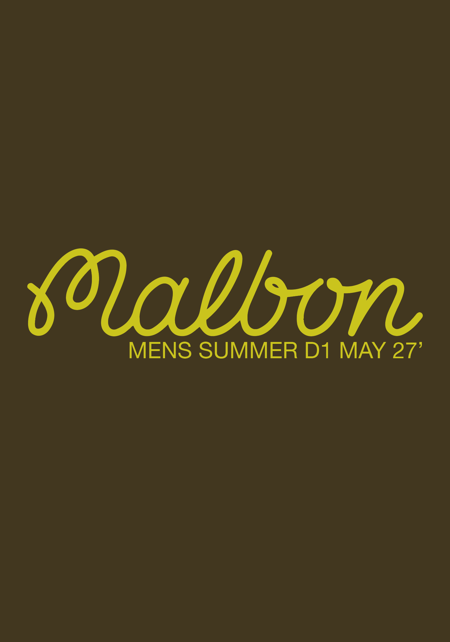 017 Malbon - Summer D1 MAY27 Mens