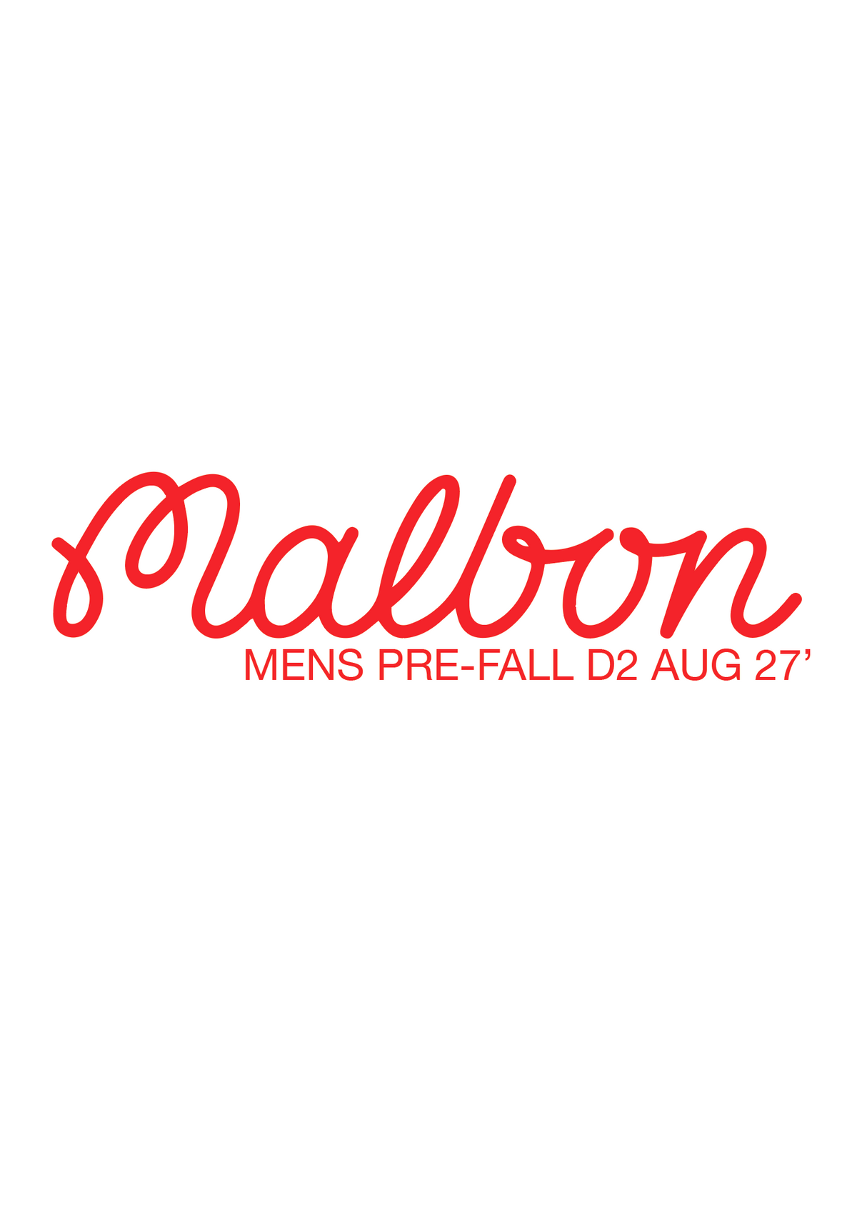 020 Malbon - Pre-Fall D2 AUG27 Mens