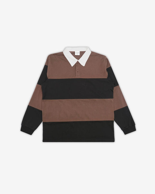 Valdez L/S Rugby Polo - Chocolate