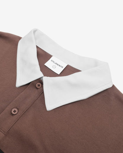 Valdez L/S Rugby Polo - Chocolate