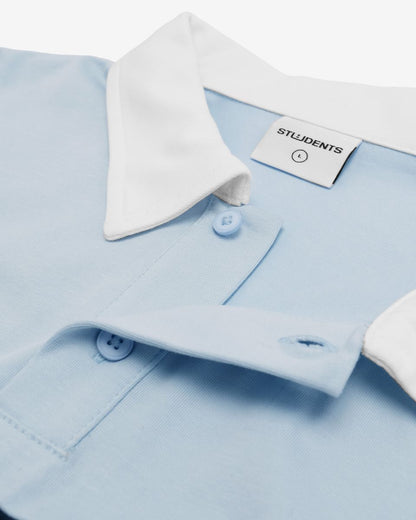 Valdez L/S Rugby Polo - Light Blue