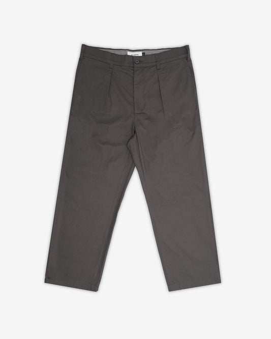 Heritage Twill Pleated Pant - Dark Grey