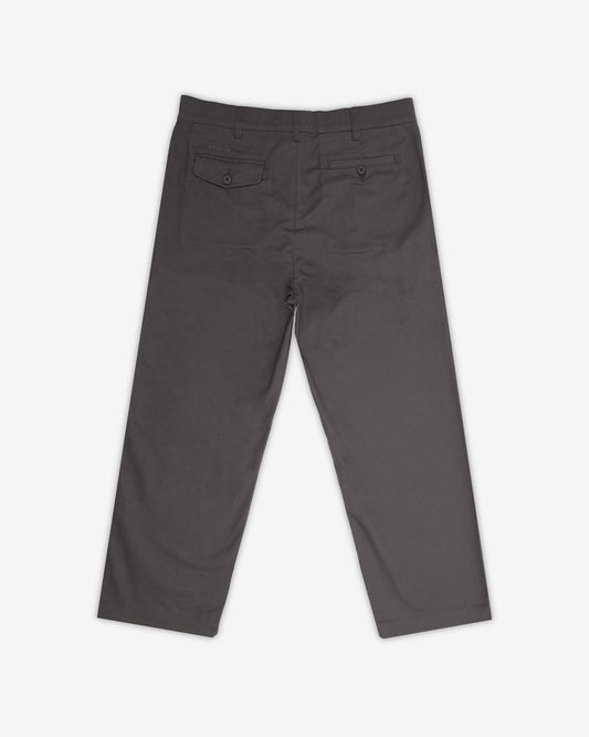 Heritage Twill Pleated Pant - Dark Grey