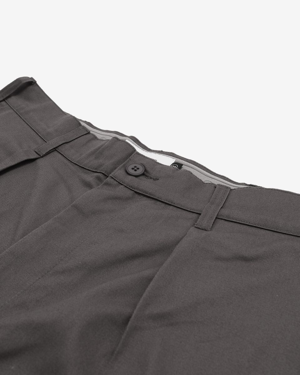 Heritage Twill Pleated Pant - Dark Grey