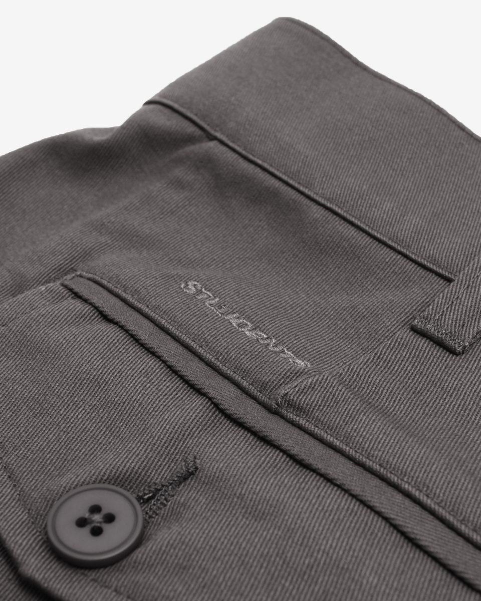Heritage Twill Pleated Pant - Dark Grey