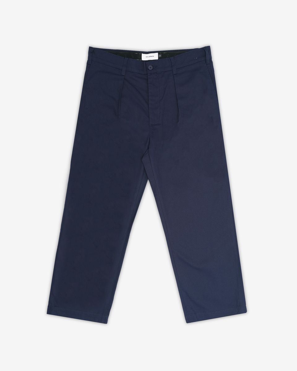 Heritage Twill Pleated Pant - Midnight